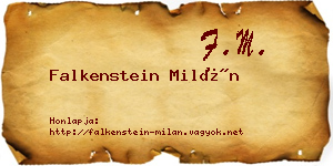 Falkenstein Milán névjegykártya